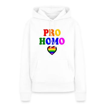 Pro homo - Frauen Premium Bio Hoodie - Weiß - Vorne - Julia (174cm)