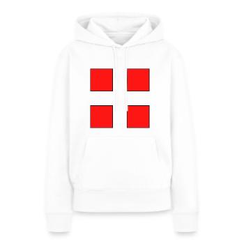 LOGO Haute Savoie - Sweat à capuche Premium bio Femme - blanc - Devant - Julia (174cm)