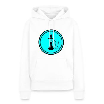 Bong Fumer - Sweat à capuche Premium bio Femme - blanc - Devant - Julia (174cm)