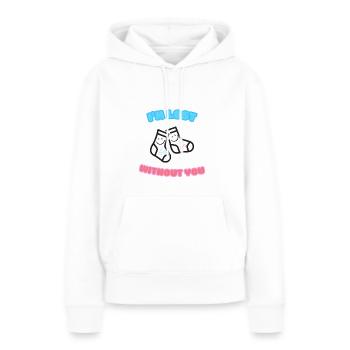 Ich bin verloren ohne dich Liebe - Frauen Premium Bio Hoodie - Weiß - Vorne - Julia (174cm)