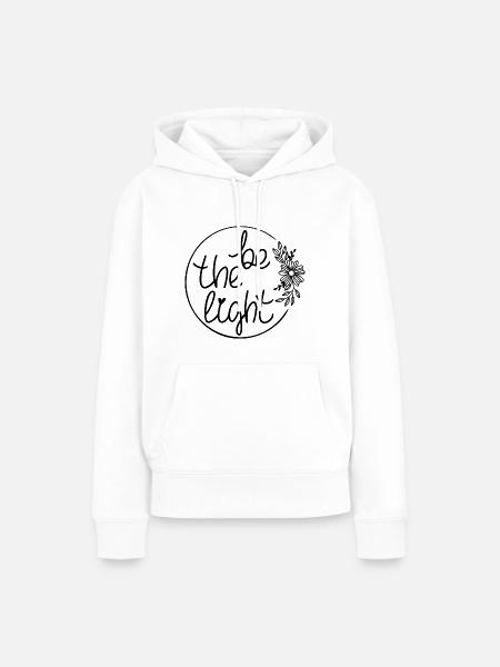 Be the light - Frauen Premium Bio Hoodie - Weiß