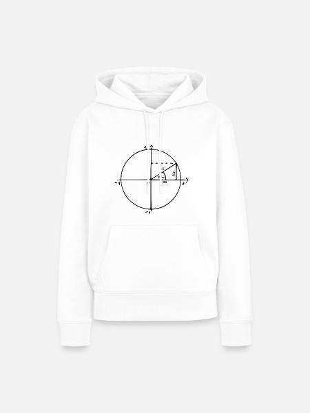 einheitskreis sinus cosinus - Frauen Premium Bio Hoodie - Weiß