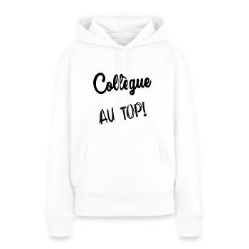 KOLLEGE - Frauen Premium Bio Hoodie - Weiß - Vorne - Julia (174cm)