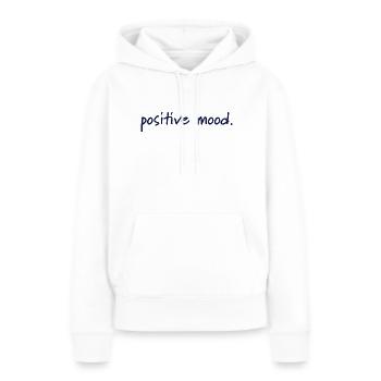 humeur positive - Sweat à capuche Premium bio Femme - blanc - Devant - Julia (174cm)