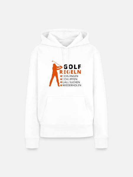 GOLFREGELN - Frauen Premium Bio Hoodie - Weiß