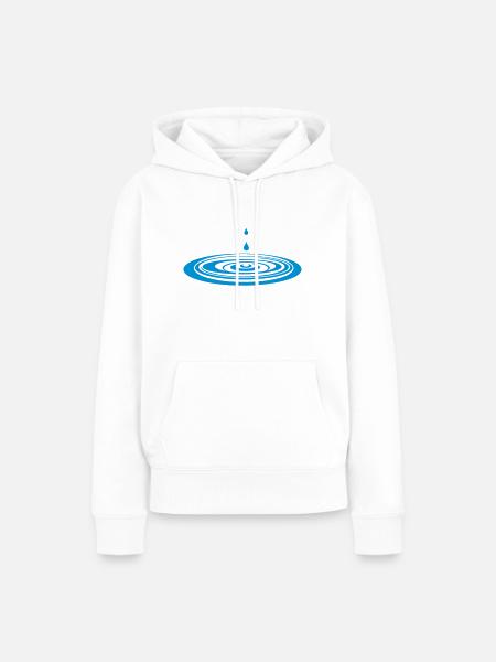 Tropfen in das Wasser_g1 - Frauen Premium Bio Hoodie - Weiß