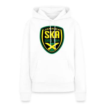Ska Wappen_2 - Sweat à capuche Premium bio Femme - blanc - Devant - Julia (174cm)
