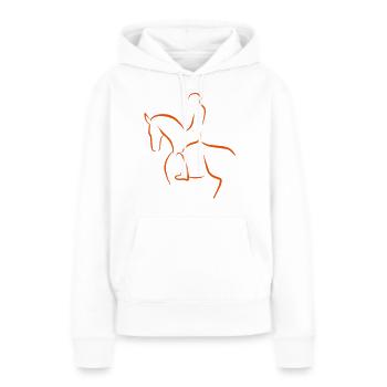 dressurpferd - Frauen Premium Bio Hoodie - Weiß - Vorne - Julia (174cm)