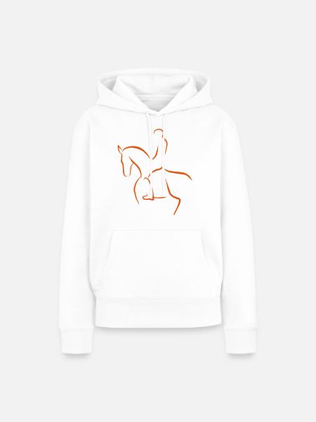 dressurpferd - Frauen Premium Bio Hoodie - Weiß