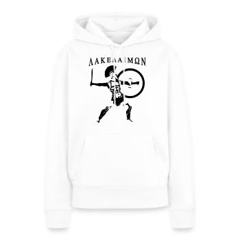 Spartan 6 + Lakedaimon - Sweat à capuche Premium bio Femme - blanc - Devant - Julia (174cm)