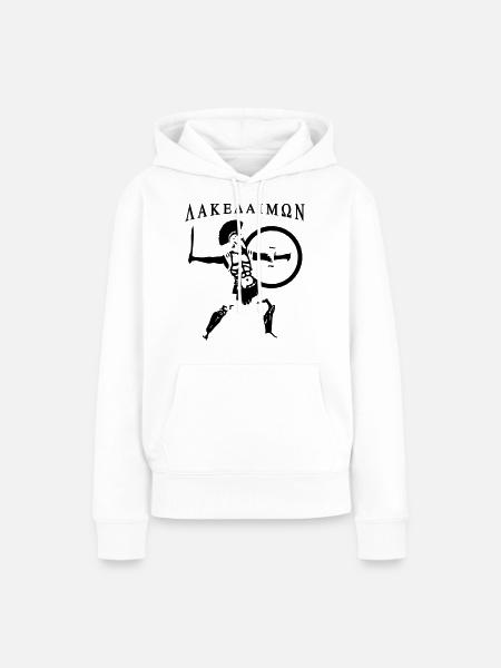 Spartan 6 + Lakedaimon - Frauen Premium Bio Hoodie - Weiß