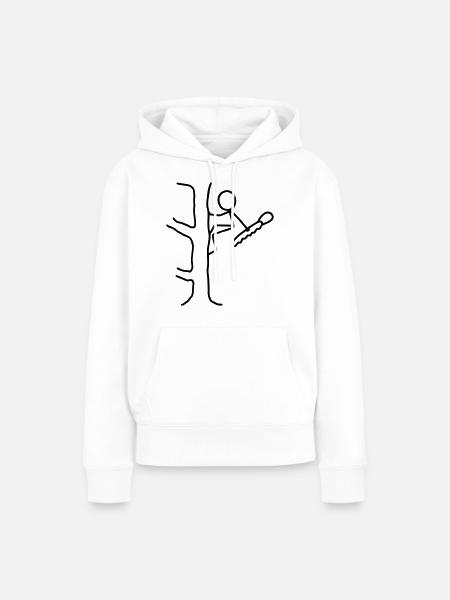 Baumfäller - Kettensäge - Frauen Premium Bio Hoodie - Weiß