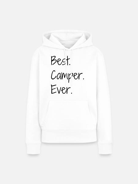 Camping / Camper / Zelt / Wandern - Frauen Premium Bio Hoodie - Weiß
