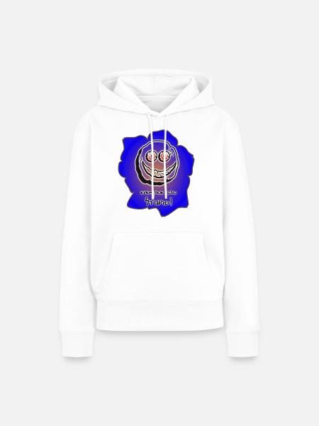everyone can stupid - Frauen Premium Bio Hoodie - Weiß