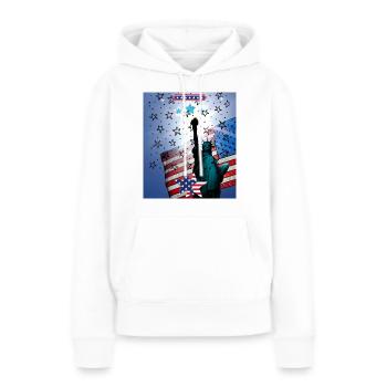 Freiheitsstatue, USA - Frauen Premium Bio Hoodie - Weiß - Vorne - Julia (174cm)