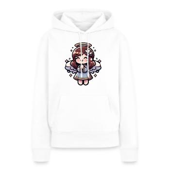 Ange Anime Chérubin - angélique, kawaii - Sweat à capuche Premium bio Femme - blanc - Devant - Julia (174cm)