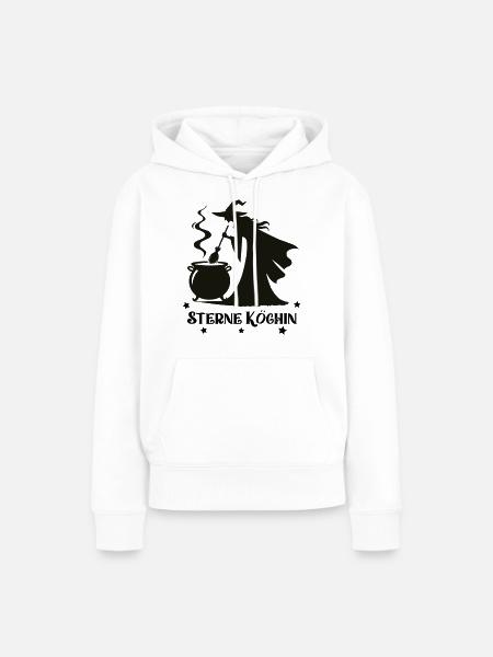 hexe kochtopf köchin - Frauen Premium Bio Hoodie - Weiß