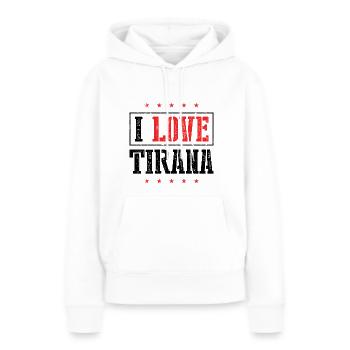 I Love Tirana - Frauen Premium Bio Hoodie - Weiß - Vorne - Julia (174cm)