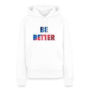 Besser - Frauen Premium Bio Hoodie - Weiß - Vorne - Julia (174cm)