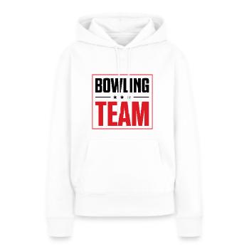 Équipe de bowling - Sweat à capuche Premium bio Femme - blanc - Devant - Julia (174cm)