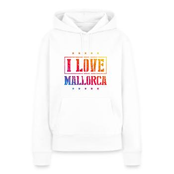 I Love Mallorca - Frauen Premium Bio Hoodie - Weiß - Vorne - Julia (174cm)