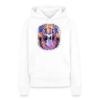 Droits des animaux drôle irlandais - Sweat à capuche Premium bio Femme - blanc - Devant - Julia (174cm)