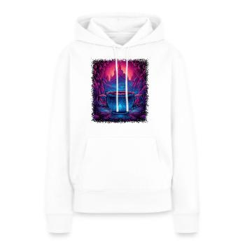 awesome love funky peace for paris family - Frauen Premium Bio Hoodie - Weiß - Vorne - Julia (174cm)