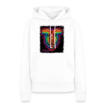 joke blowjob queen barbeque funny sayings black - Frauen Premium Bio Hoodie - Weiß - Vorne - Julia (174cm)