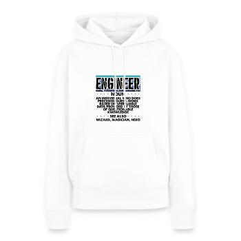 Engineer Gifts Precision Guesswork Wizard - Sweat à capuche Premium bio Femme - blanc - Devant - Julia (174cm)