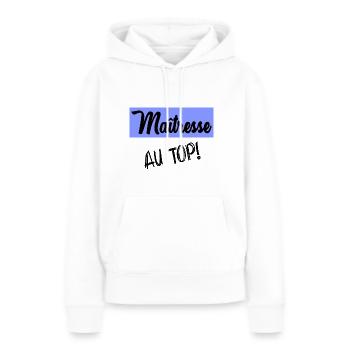 GELIEBTE - Frauen Premium Bio Hoodie - Weiß - Vorne - Julia (174cm)