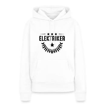 Métier d’électricien - Sweat à capuche Premium bio Femme - blanc - Devant - Julia (174cm)