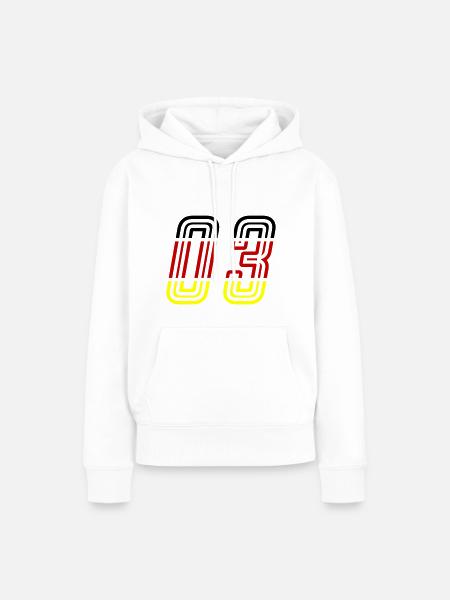 3 Zahl symbol Germany - Frauen Premium Bio Hoodie - Weiß