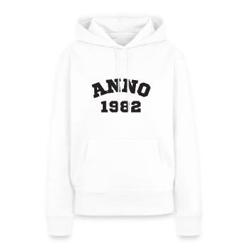 Anno 1982 Geburtstag Geburtsjahr - Frauen Premium Bio Hoodie - Weiß - Vorne - Julia (174cm)