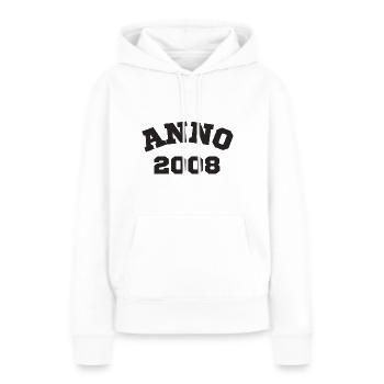 Anno 2008 Geburtstag Geburtsjahr - Frauen Premium Bio Hoodie - Weiß - Vorne - Julia (174cm)