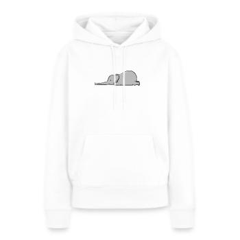 Müder Elefant | Geschenk süß süß - Frauen Premium Bio Hoodie - Weiß - Vorne - Julia (174cm)