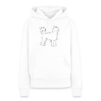 Portugiesischer Wasserhund - Frauen Premium Bio Hoodie - Weiß - Vorne - Julia (174cm)