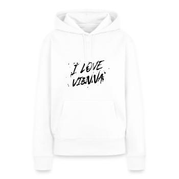 I Love Vienna - Frauen Premium Bio Hoodie - Weiß - Vorne - Julia (174cm)