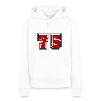75 number symbol - Women’s Premium Organic Hoodie - white - Front - Julia (174cm)