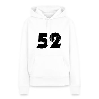 52 Zahl - Frauen Premium Bio Hoodie - Weiß - Vorne - Julia (174cm)