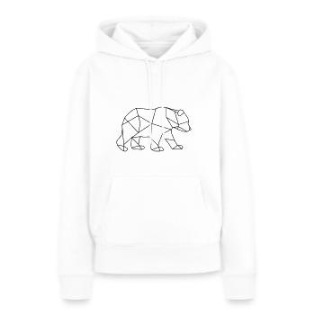 Bär Baer Animal Minimal - Frauen Premium Bio Hoodie - Weiß - Vorne - Julia (174cm)