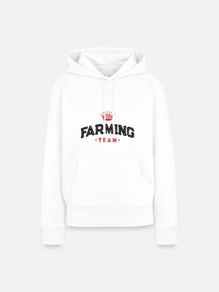 Farming Team - Frauen Premium Bio Hoodie - Weiß