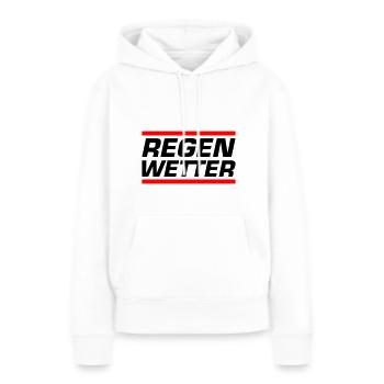 Regen Wetter - Frauen Premium Bio Hoodie - Weiß - Vorne - Julia (174cm)