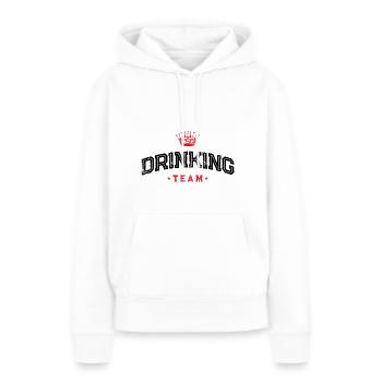 Équipe de consommation d’alcool - Sweat à capuche Premium bio Femme - blanc - Devant - Julia (174cm)