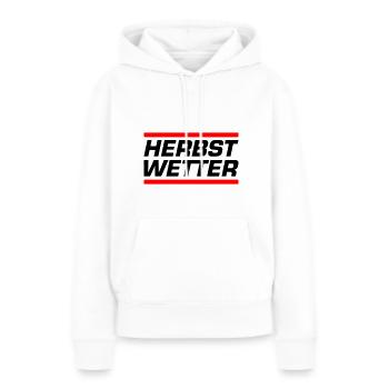 Herbst Wetter - Frauen Premium Bio Hoodie - Weiß - Vorne - Julia (174cm)