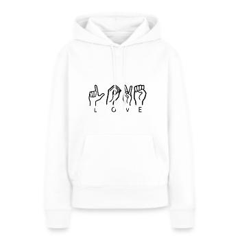 Love sign language - Women’s Premium Organic Hoodie - white - Front - Julia (174cm)