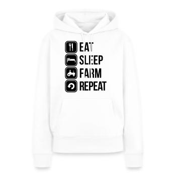 farm - Women’s Premium Organic Hoodie - white - Front - Julia (174cm)