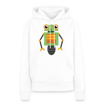 Roboter - Frauen Premium Bio Hoodie - Weiß - Vorne - Julia (174cm)