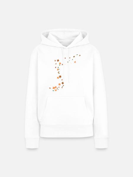 Herbstlaub - Frauen Premium Bio Hoodie - Weiß