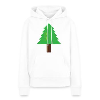 Sapin - Sweat à capuche Premium bio Femme - blanc - Devant - Julia (174cm)