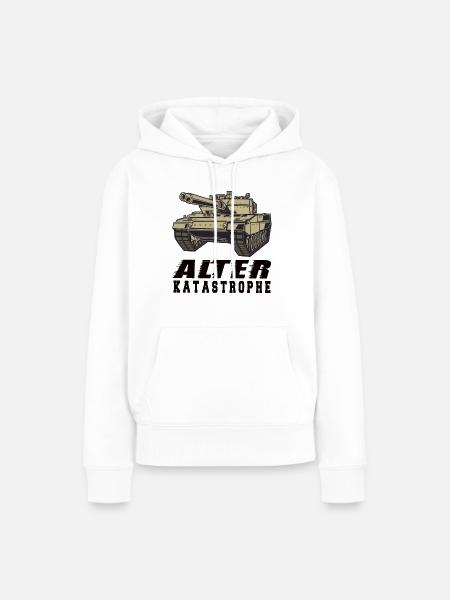 Alter Katastrophe - Frauen Premium Bio Hoodie - Weiß